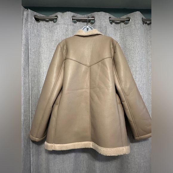 ASTR The Label (REVOLVE) Francine Vegan Leather Sherpa Lined Jacket XL NWOT - Picture 11 of 11